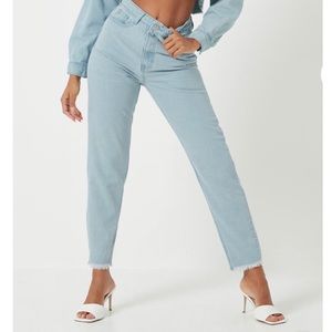 NWT-Tall Blue Riot Light Wash Mom Jeans